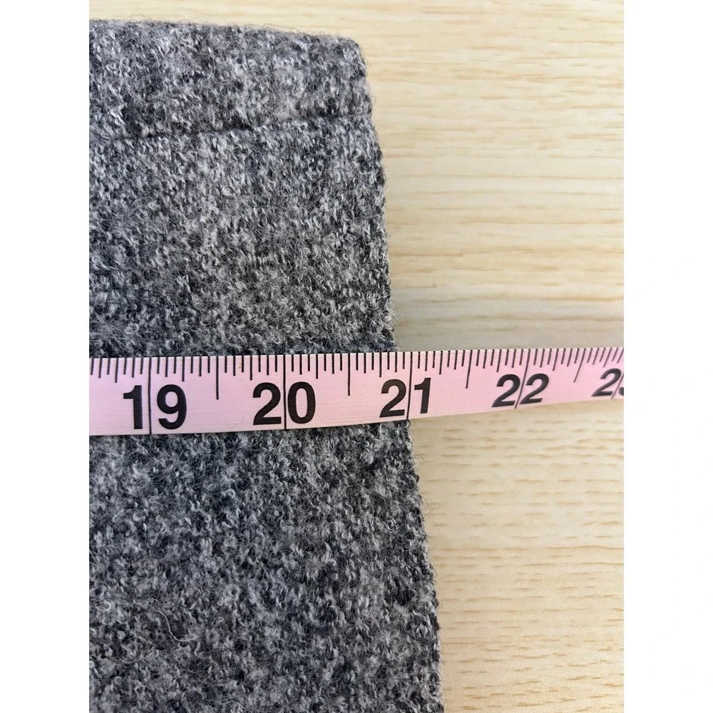 Talbots Blazer Women's 6P Jacket Gray Tweed Wool Blend Zip Front career workwear